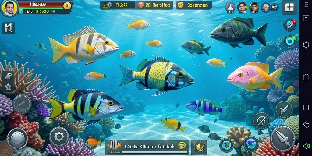 Screenshot gameplay 116X menampilkan aksi menembak ikan yang seru.