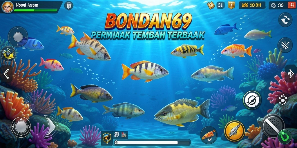 Tampilan menarik dari gameplay BONDAN69 dengan aksi menembak ikan.