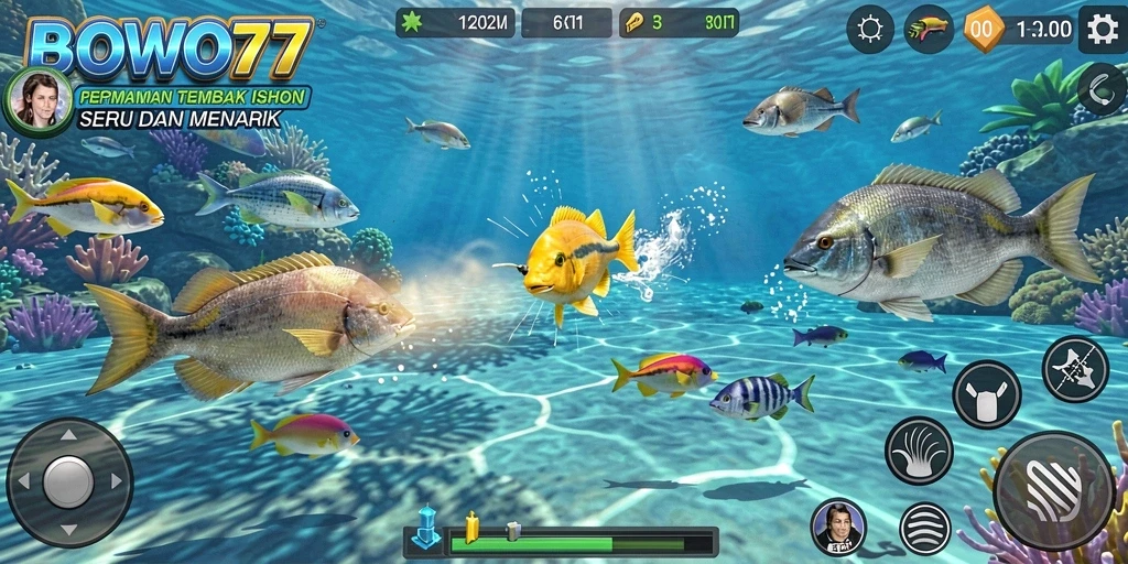 Tampilan gameplay Tembak Ikan yang seru dan menantang.