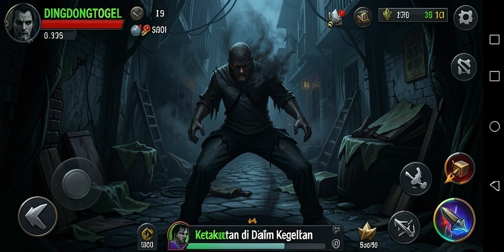 Tampilan menakutkan dari gameplay DINGDONGTOGEL yang mencekam.