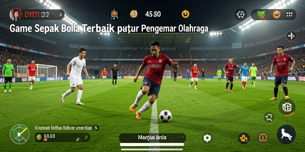 Tangkapan layar DY01 menunjukkan aksi seru gameplay sepak bola.