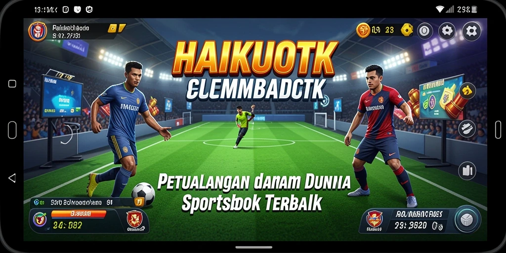 Screenshot HAIKUOTK menampilkan antarmuka taruhan olahraga yang dinamis.