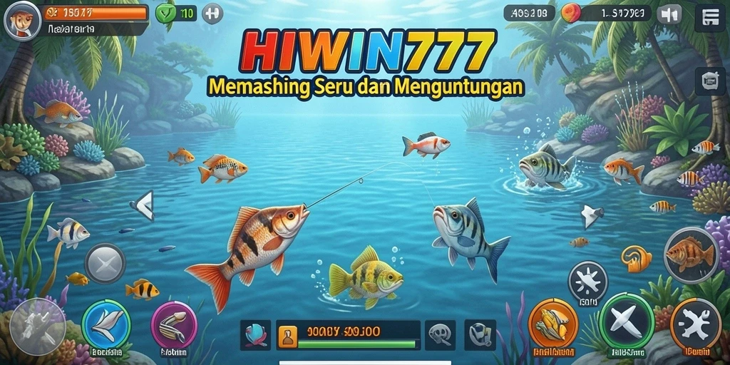 Tampilan gameplay menarik dari HIWIN777 dengan suasana memancing yang menenangkan.