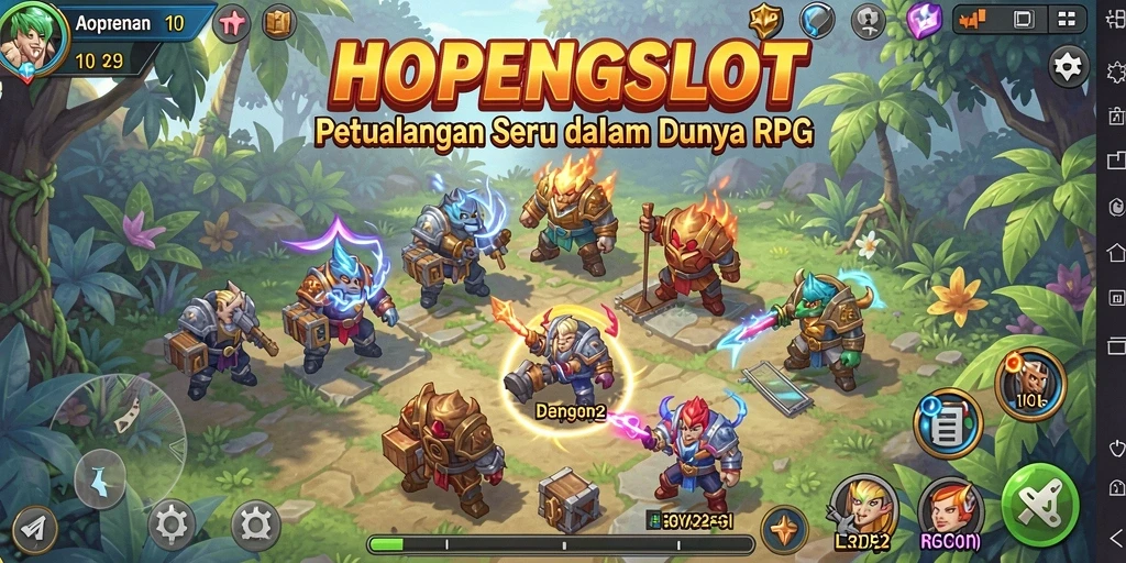 Tangkapan layar utama HOPENGSLOT yang menunjukkan aksi RPG yang seru.