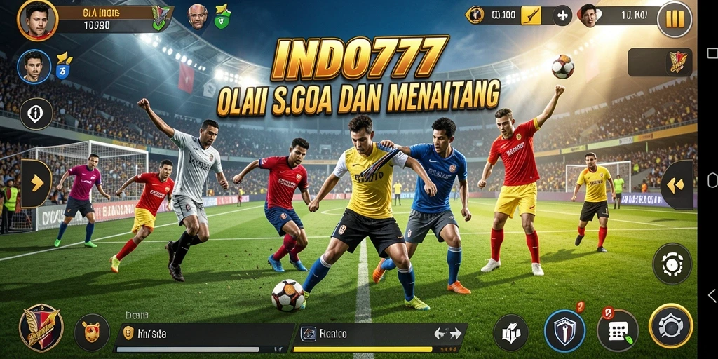 Screenshot menunjukkan aksi seru dari pertandingan olahraga di INDO777.