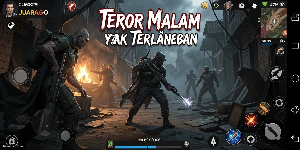 Tampilan gameplay JUARAGO yang menyeramkan dan menegangkan.