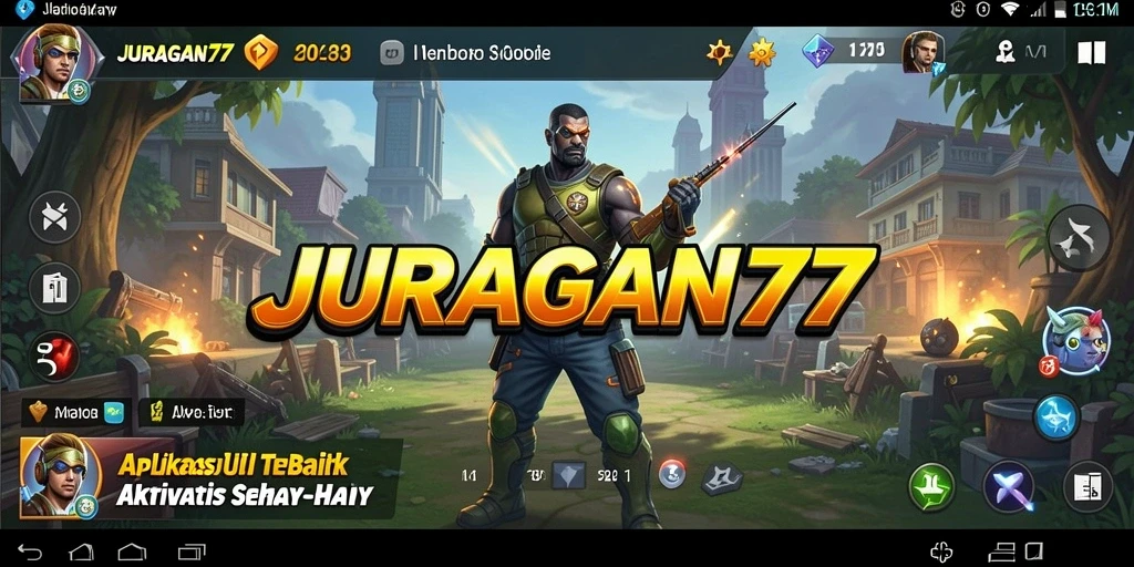 Tampilan antarmuka pengguna aplikasi JURAGAN77 yang ramah dan intuitif.