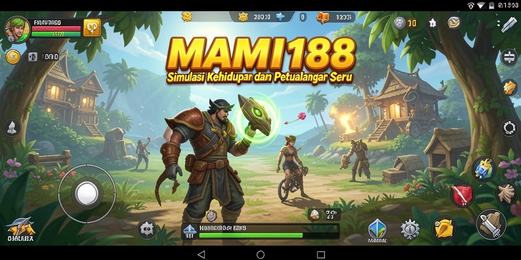 Screenshot gameplay MAMI188 menampilkan interaksi karakter yang seru dan lingkungan yang detail.