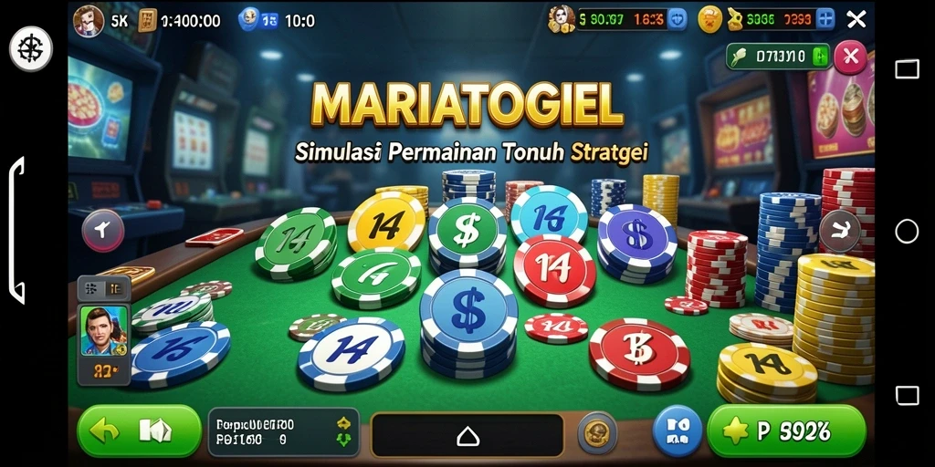 Tampilan antarmuka MARIATOGEL yang menarik dan interaktif.