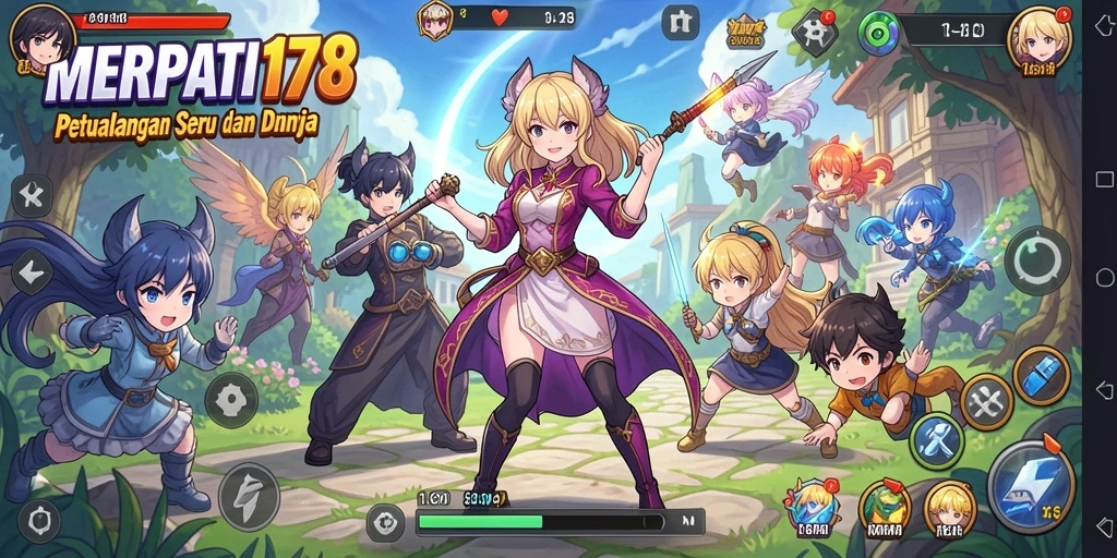 Tampilan gameplay seru dan aksi karakter dalam MERPATI178.