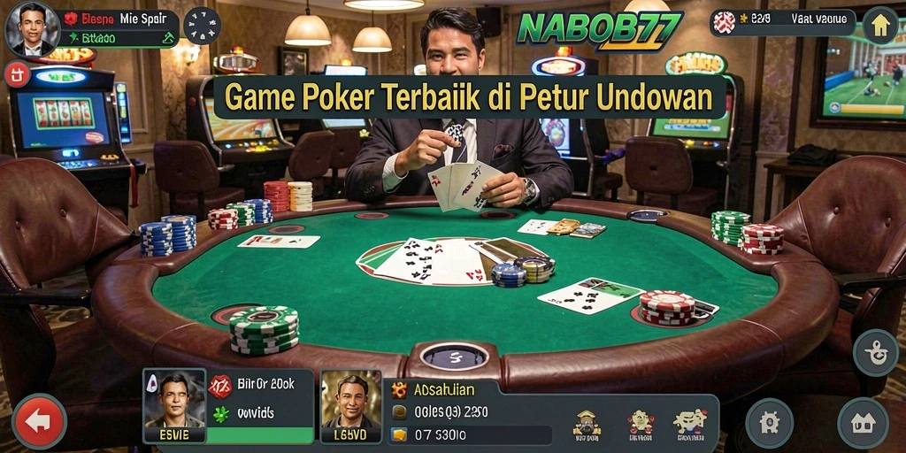 Screenshot NABOB77 menampilkan permainan Poker yang seru dan kompetitif.