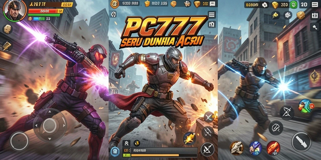 Gameplay aksi mendebarkan di PC777 dengan pertarungan yang intens.