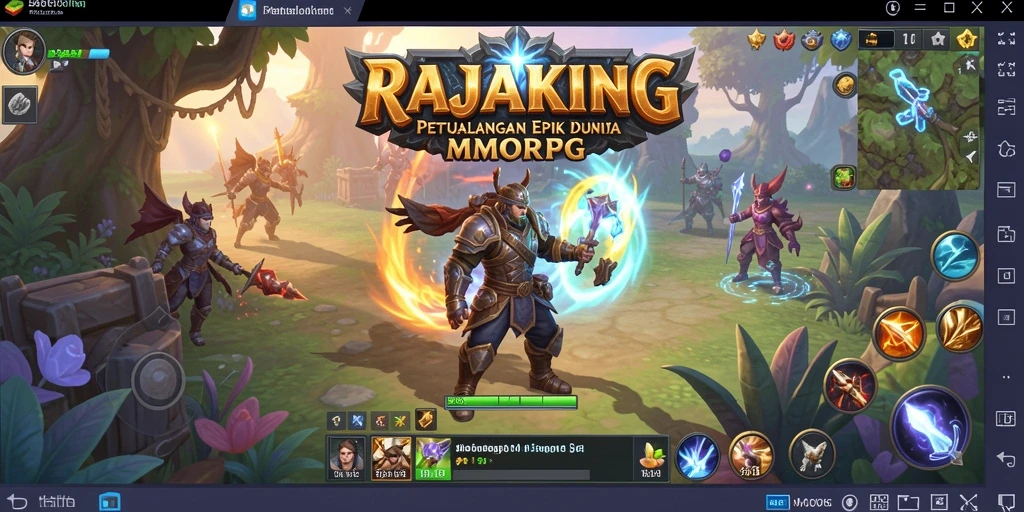 Memukau! Screenshot gameplay RAJAKING menampilkan aksi yang seru dalam pertempuran MMORPG.