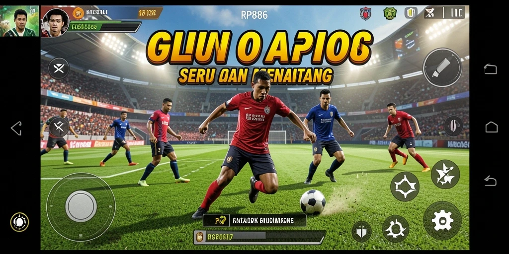 Tampilan gameplay RP886 dengan aksi olahraga yang mendebarkan.