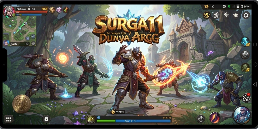 Tangkapan layar utama SURGA11 menunjukkan gameplay yang mendebarkan dan penuh aksi.