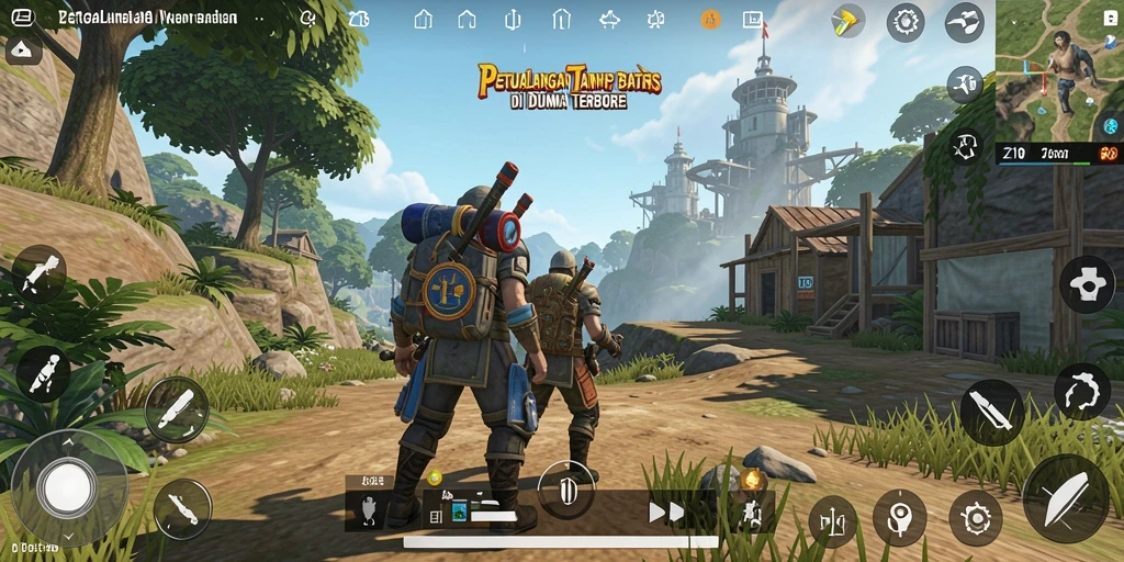 Tampilan gameplay Z18 yang menawan dalam dunia terbuka.